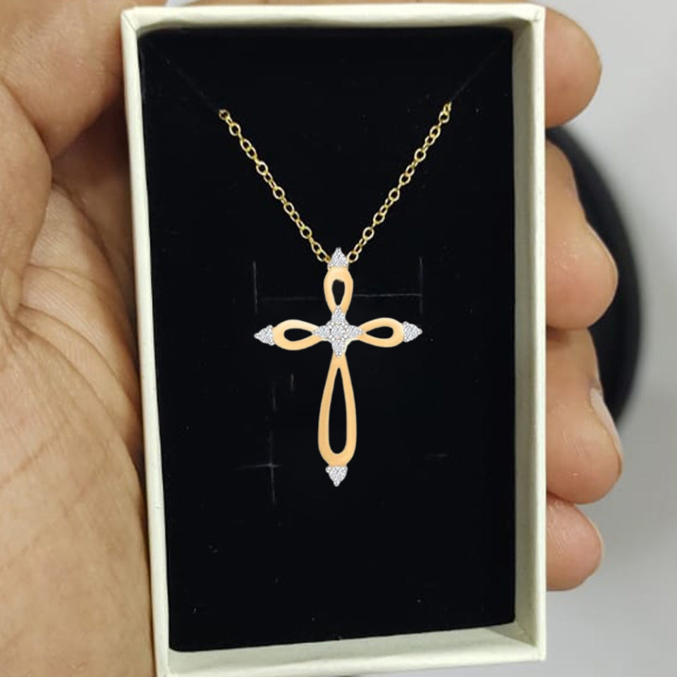Loop Cross Pendant Necklace