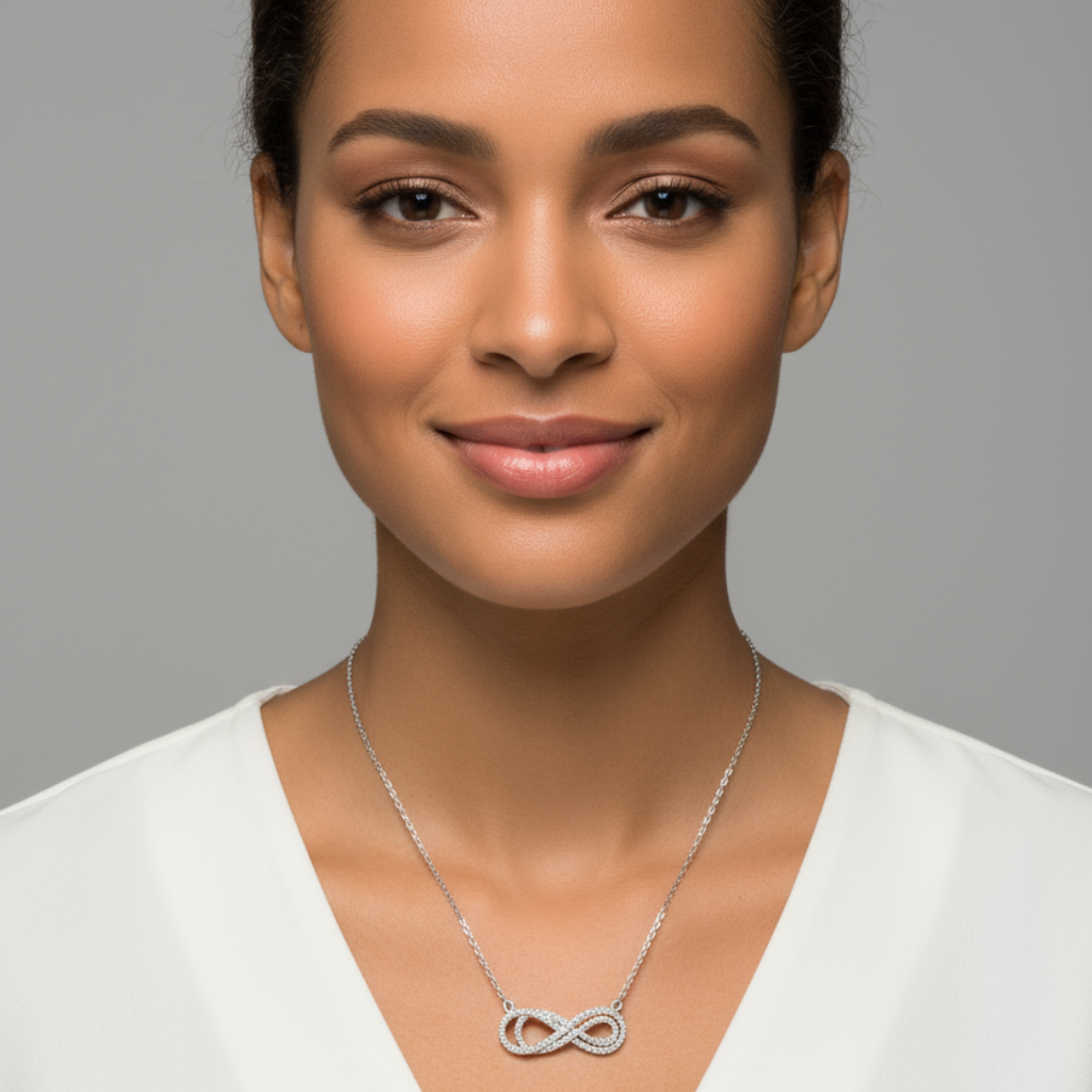 Layered Infinity Pendant Necklace