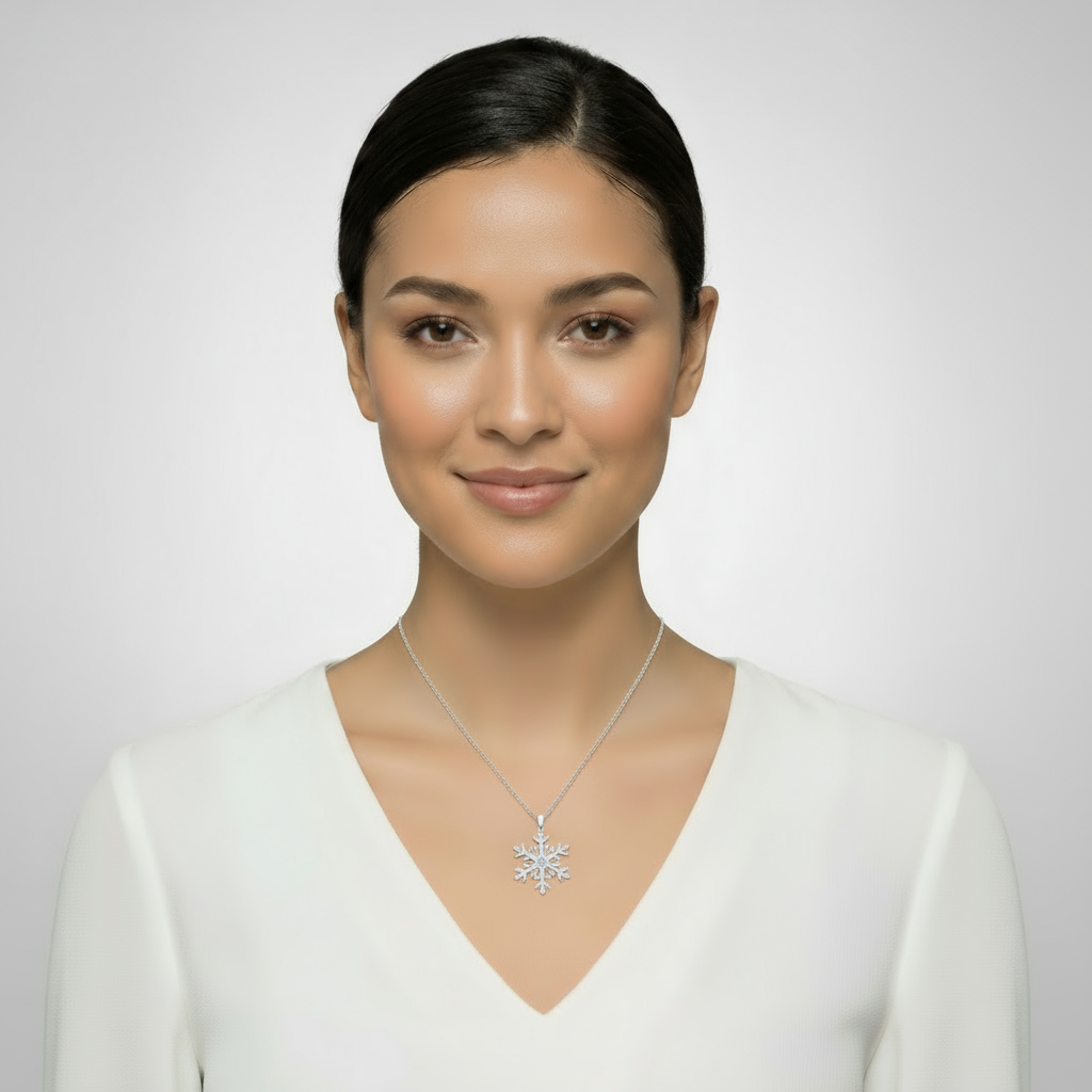 Blossom Snowflake Pendant Necklace