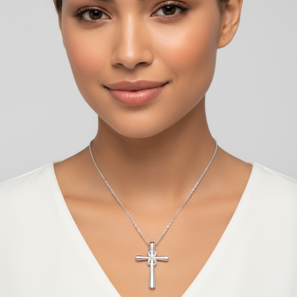 Infinity Cross Pendant Necklace