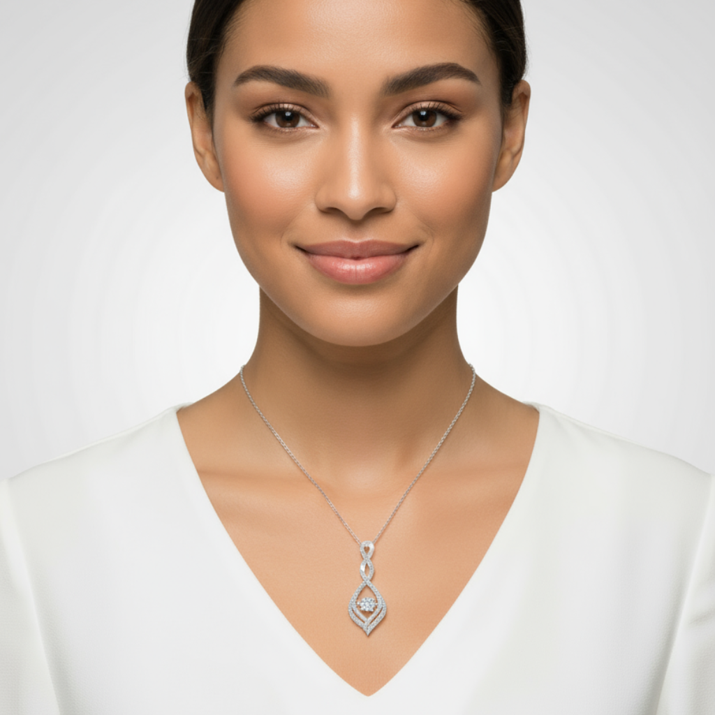 Infinity Drop Pendant Necklace