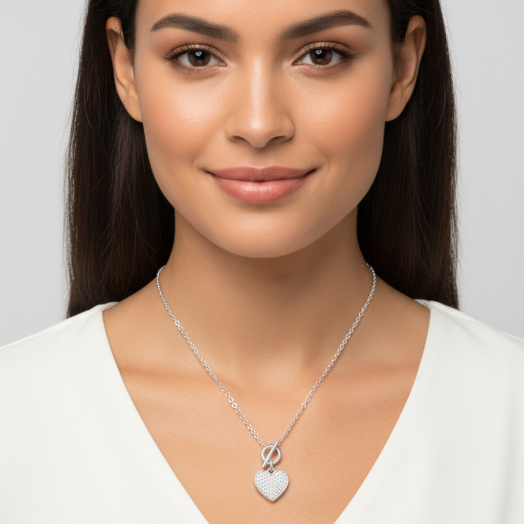 Toggle Love Heart Pendant Necklace