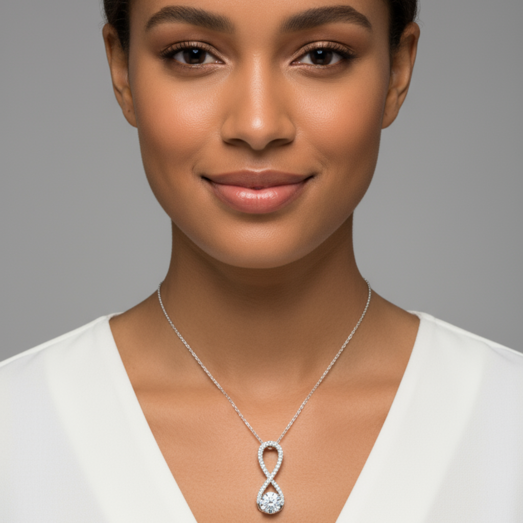 Frame Infinity Pendant Necklace