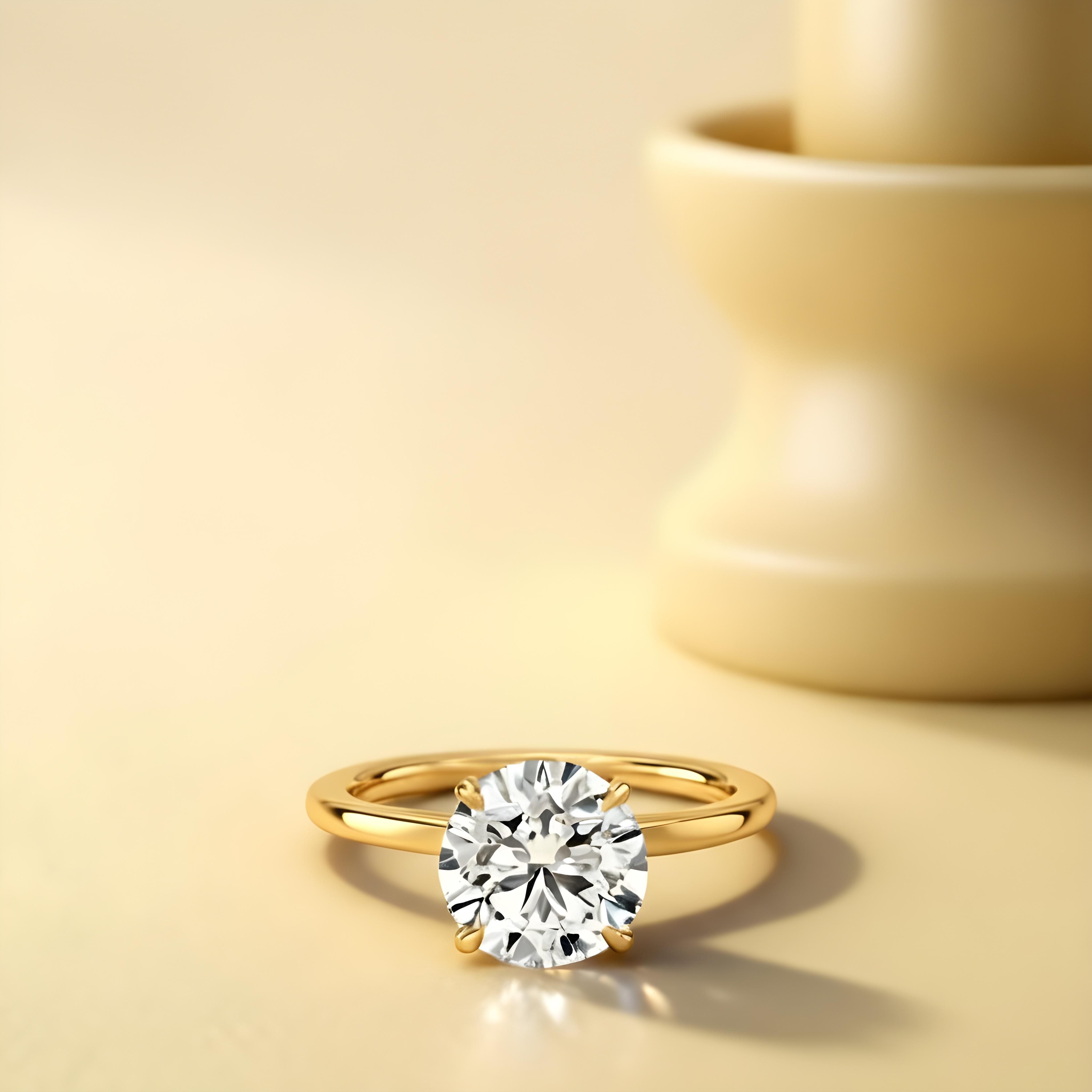Secret Halo Round Cut Moissanite Ring