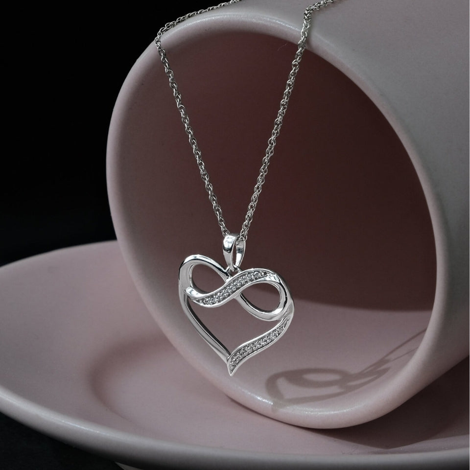 Danity Heart Infinity Pendant Necklace