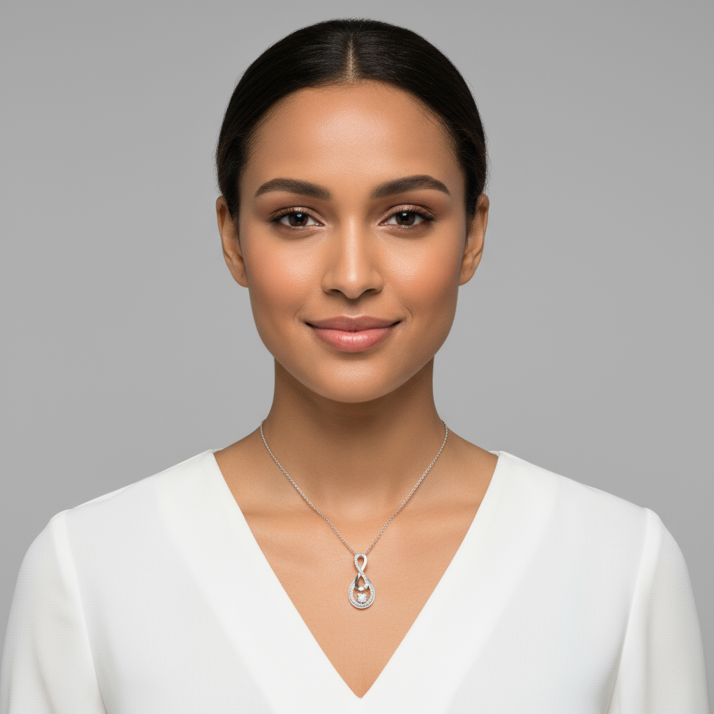 Double Infinity Pendant Necklace