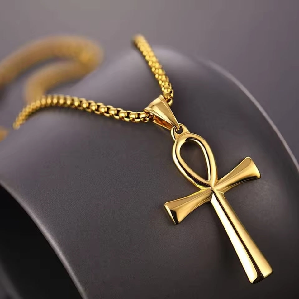 Egyptian Ankh Cross Pendant Necklace