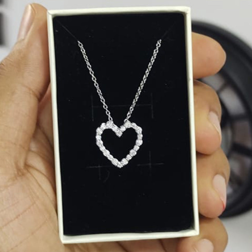 Heart Outline Pendant Necklace