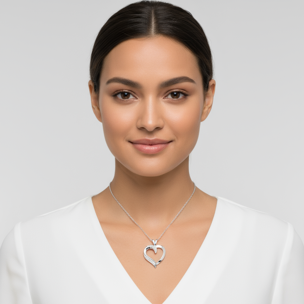 Dazzle Heart Pendant Necklace