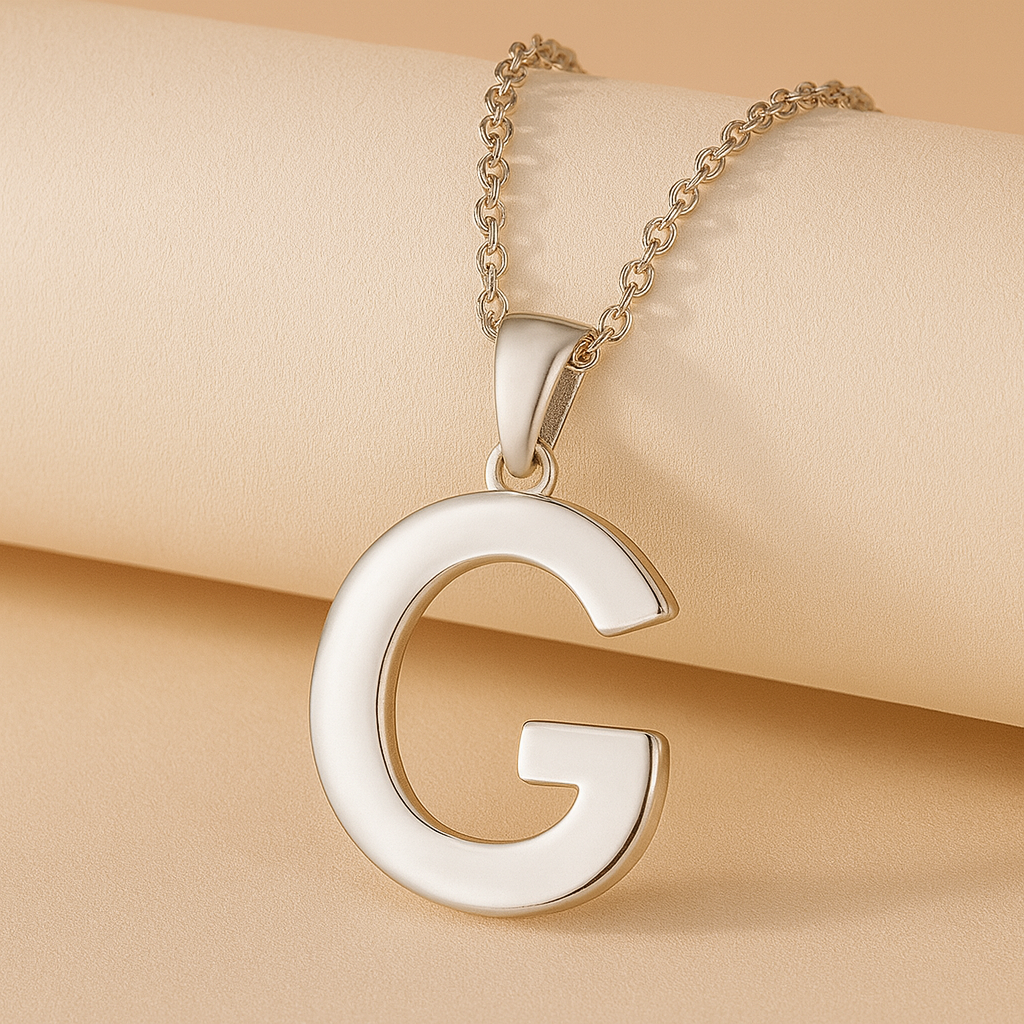 Initial Alphabet Pendant Necklace