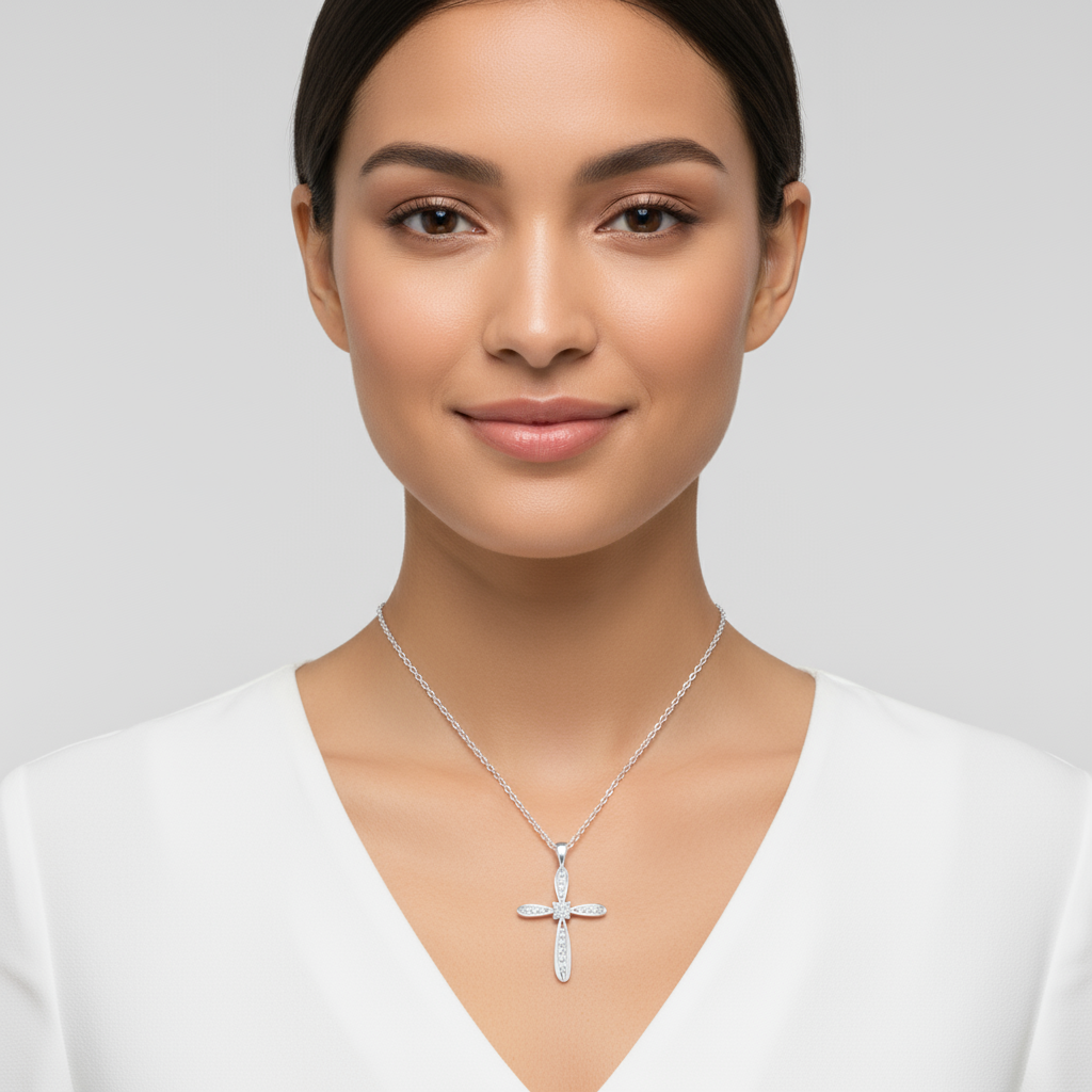 Divine Cross Pendant Necklace