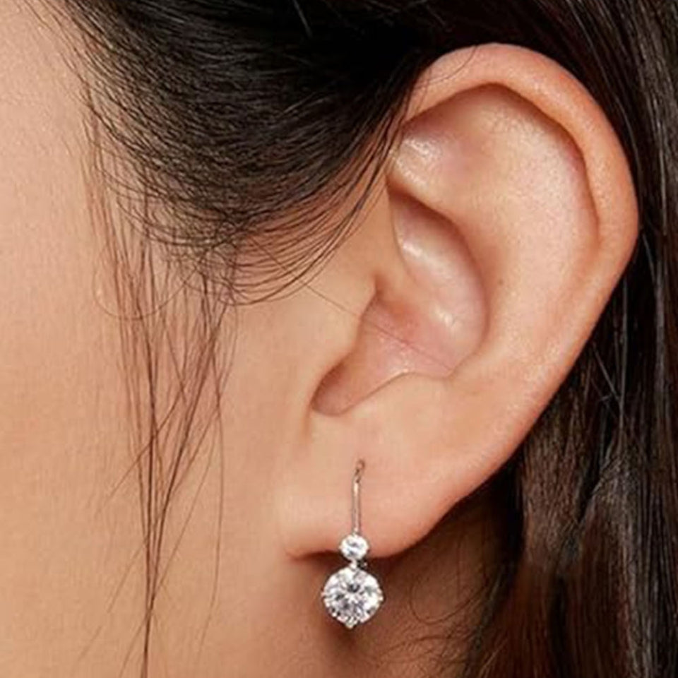 Moissanite Hypoallergenic Hoop Earrings