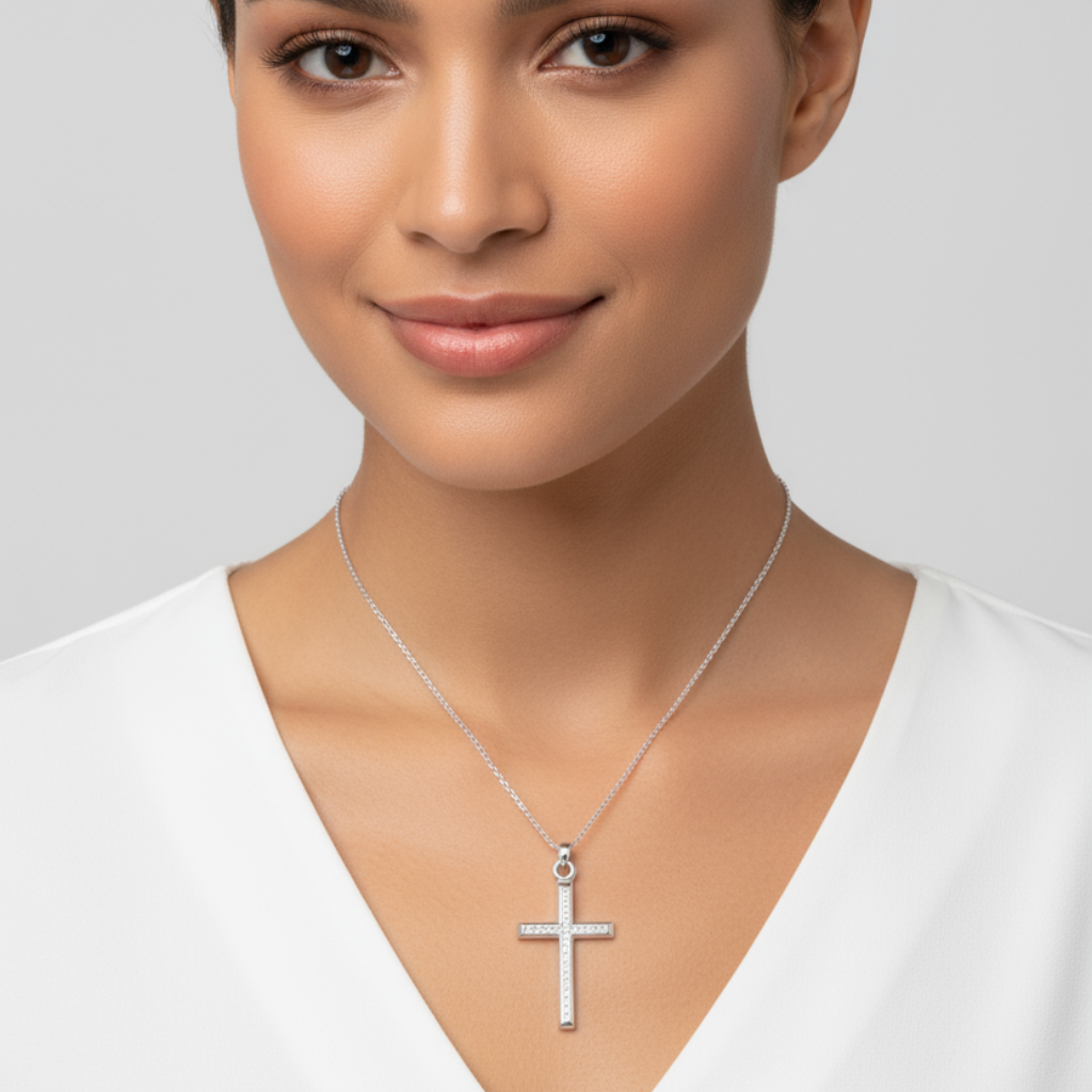 Cut Cross Pendant Necklace