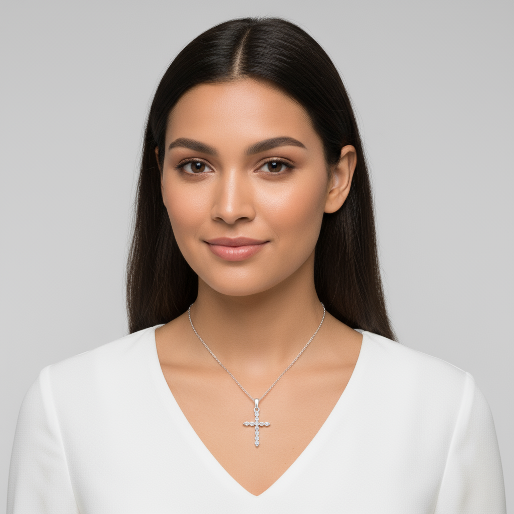 Yaathi Cross Pendant Necklace