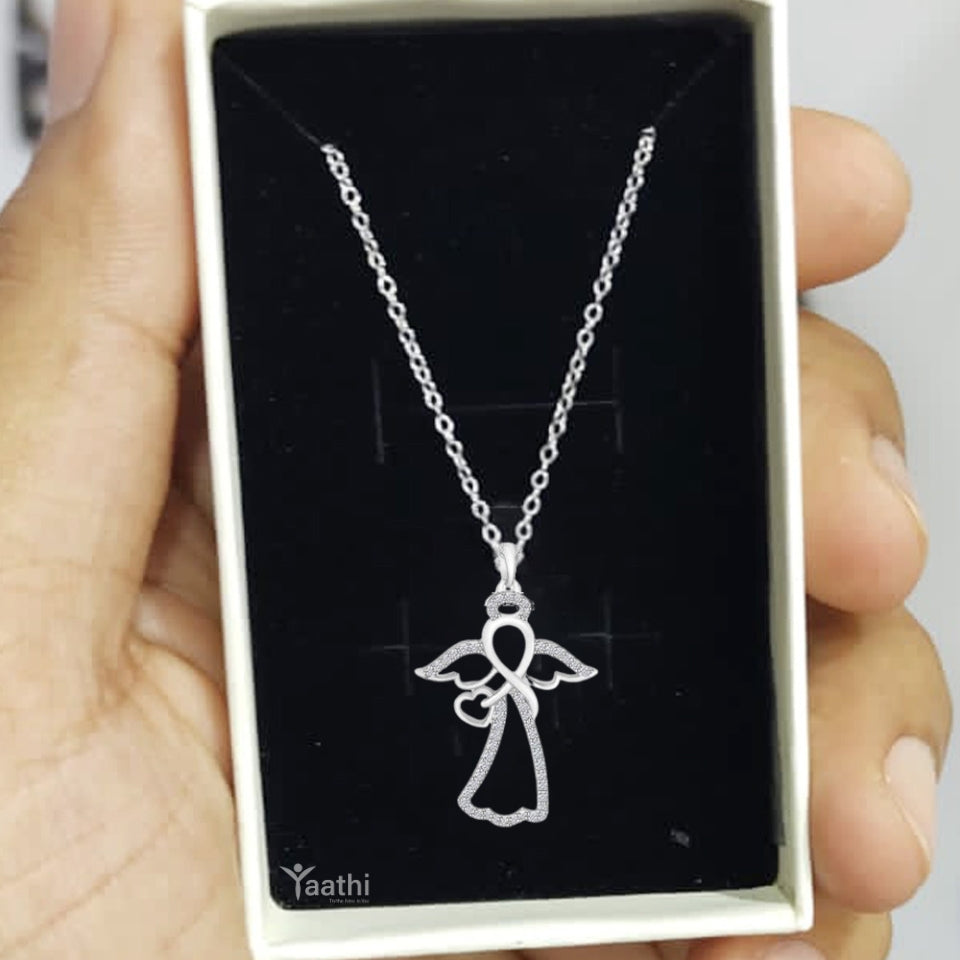 Infinity Angel Pendant Necklace