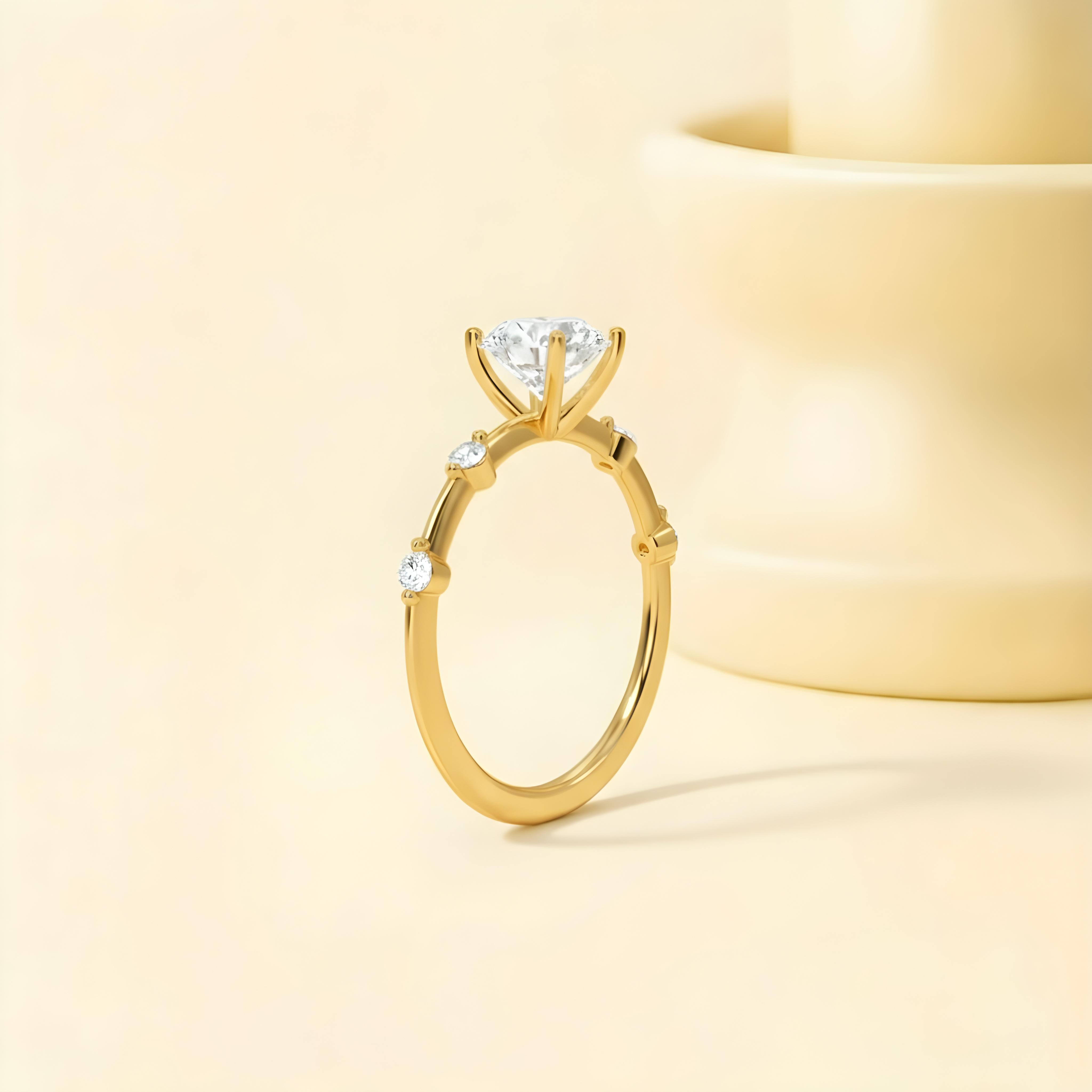 Moissanite Five Stone Ring