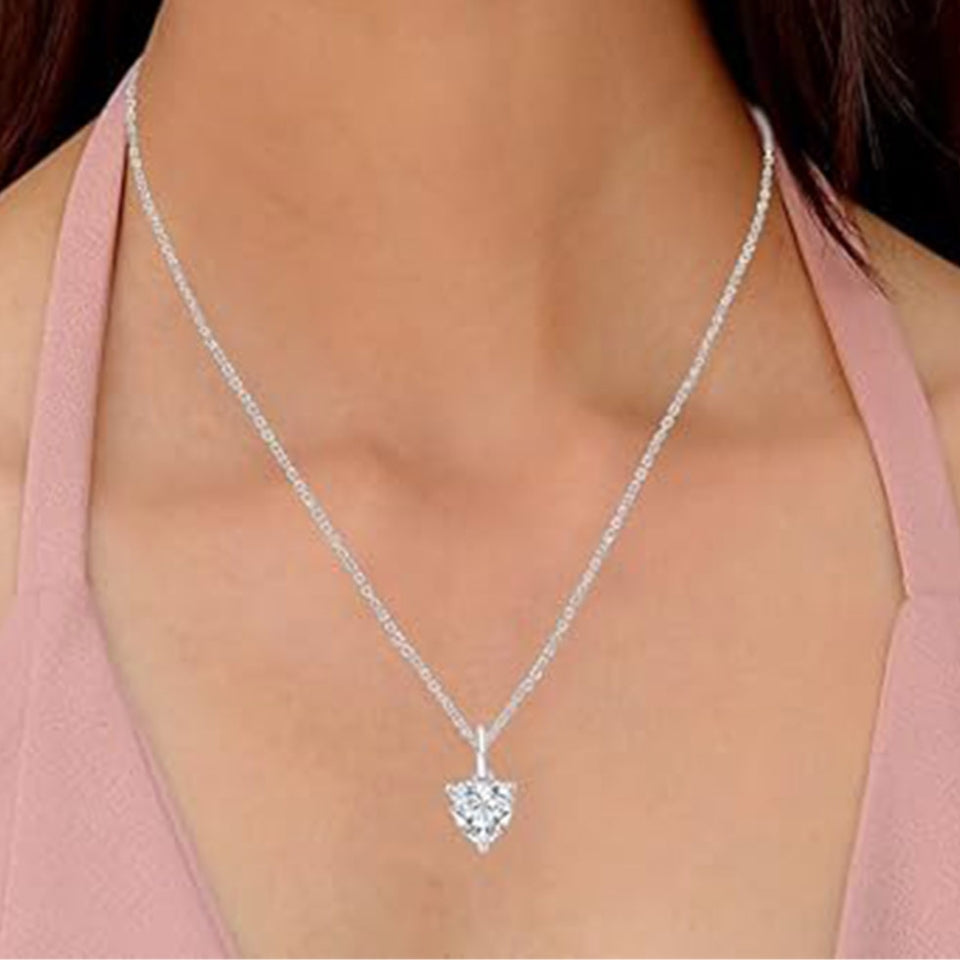 Heart Stone Pendant Necklace
