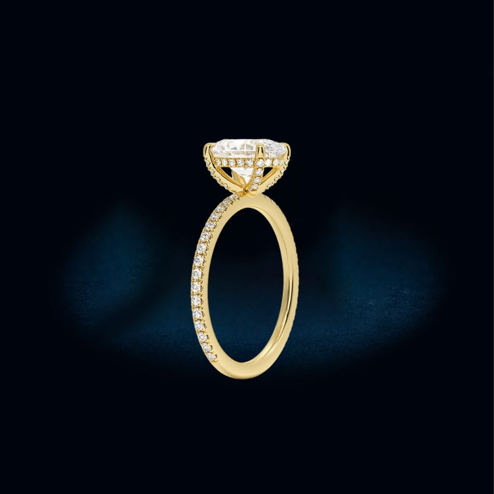 Oval Shape Moissanite Ring