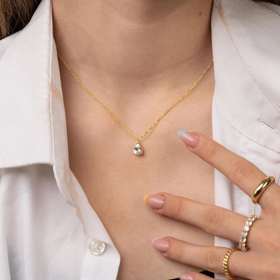 Best Pear Teardrop Pendant Necklace