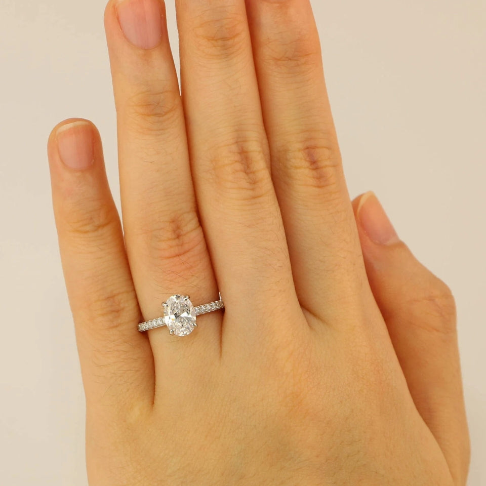 Oval Shape Moissanite Diamond Ring