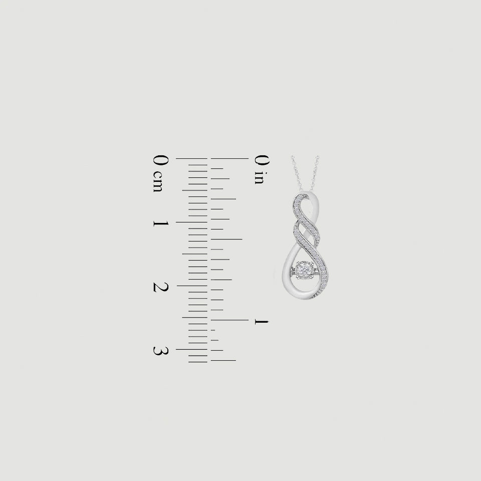Double Twisted Infinity Pendant Necklace