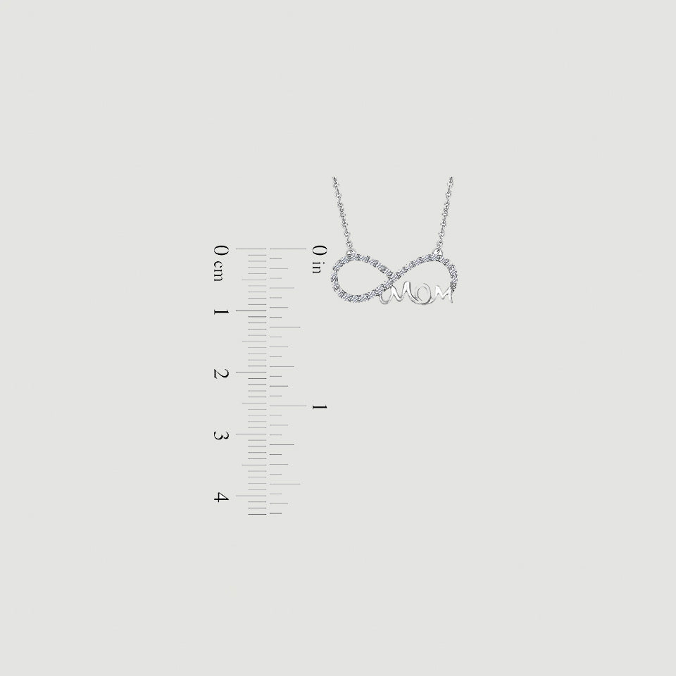 Mom Infinity Pendant Necklace