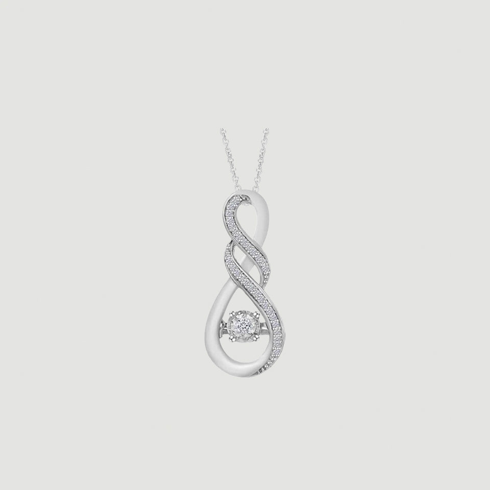 Double Twisted Infinity Pendant Necklace
