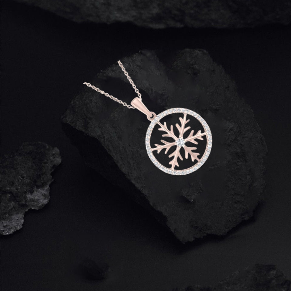 Branch Snowflake Pendant Necklace