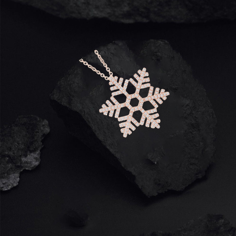 Winter Snowflake Pendant Necklace
