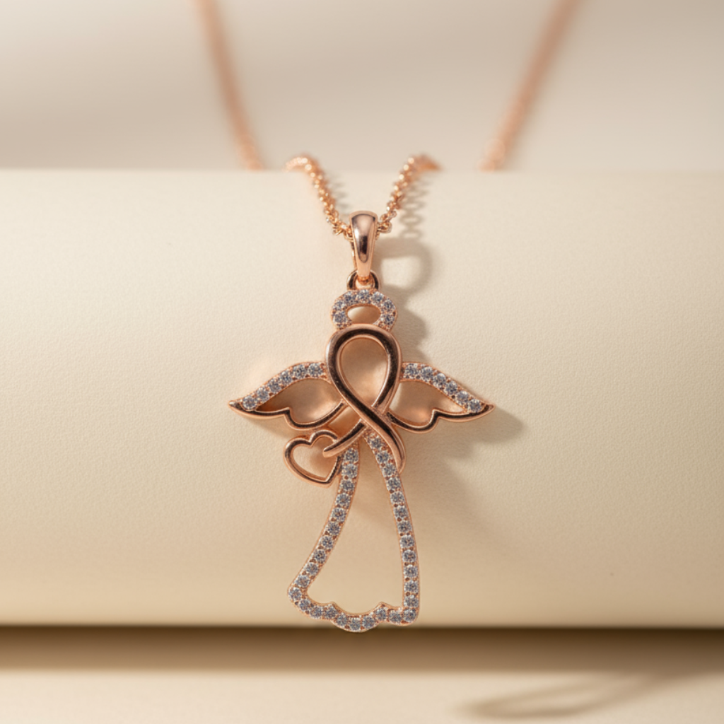 Infinity Angel Pendant Necklace