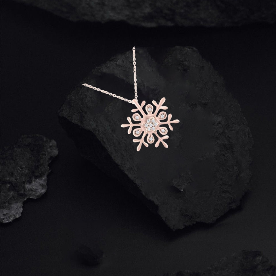 Accent Snowflake Pendant Necklace