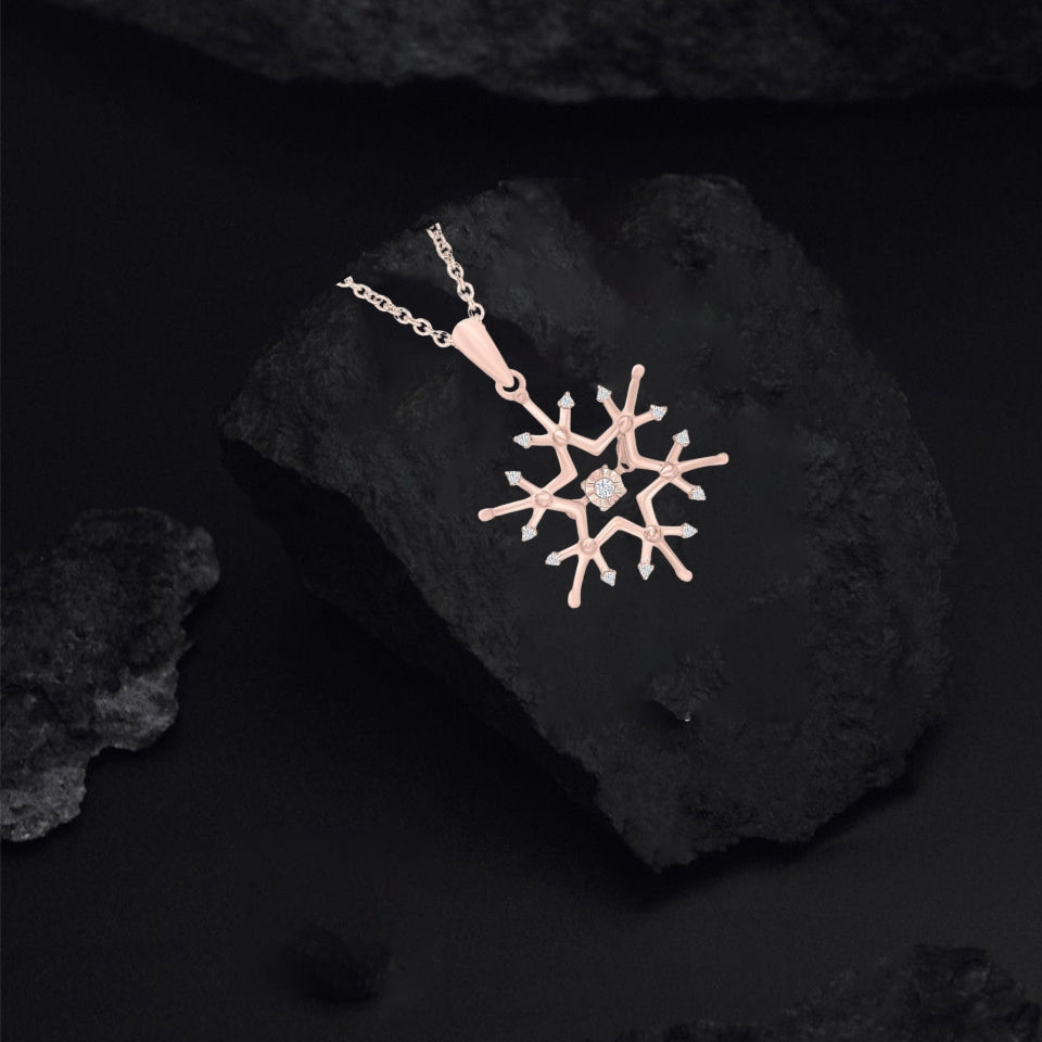 Cluster Snowflake Pendant Necklace