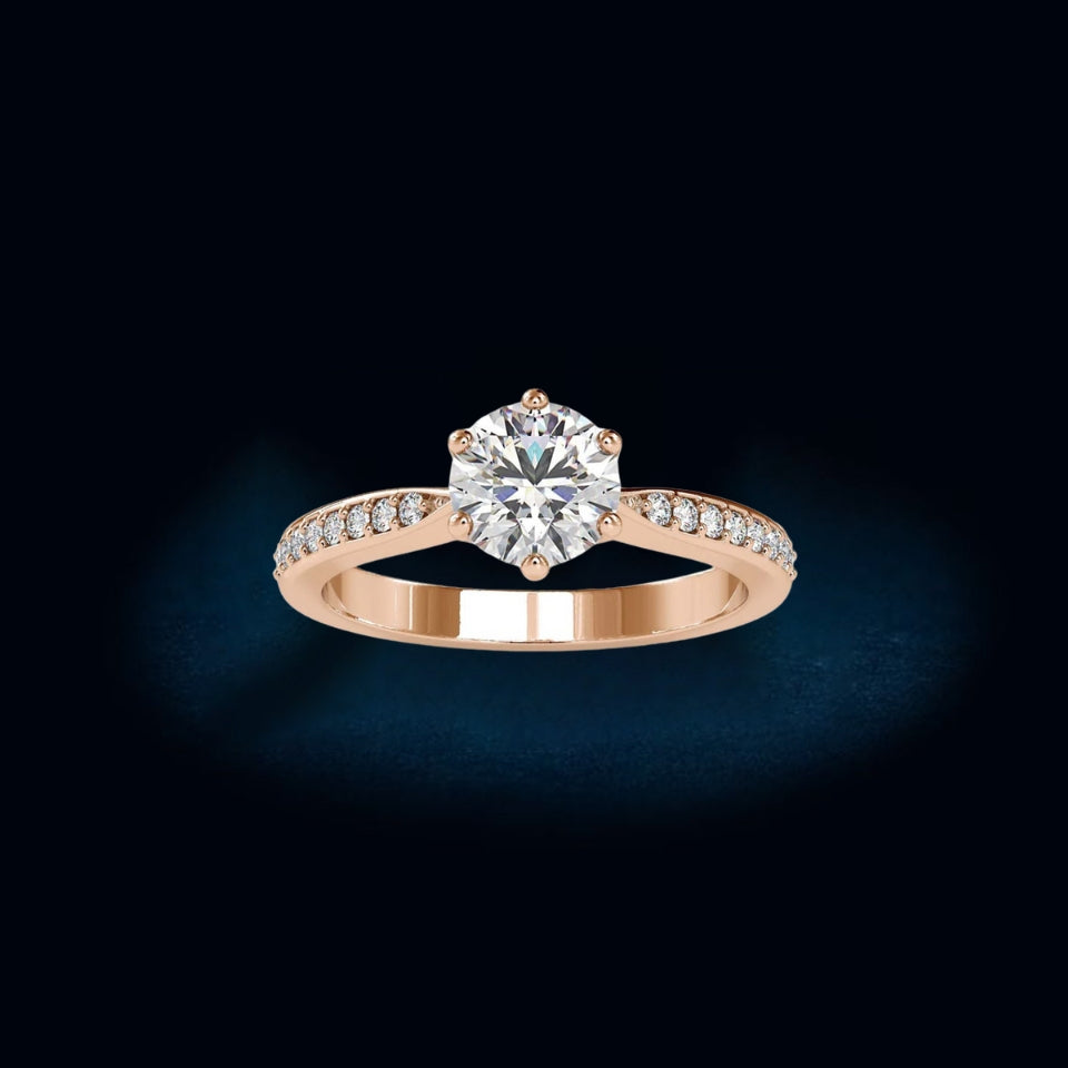 Vintage Moissanite Engagement Ring