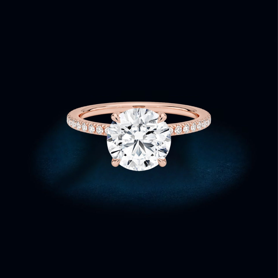 Round Cut Moissanite Diamond Ring