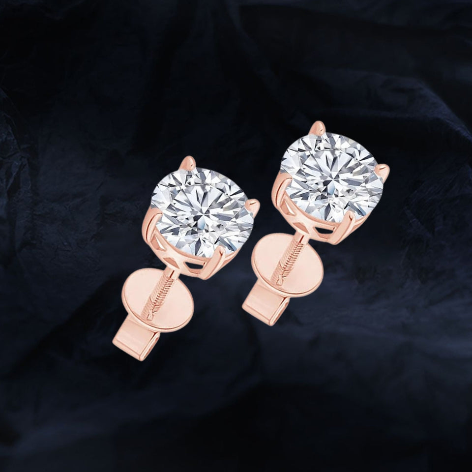 Moissanite Screw Back Stud