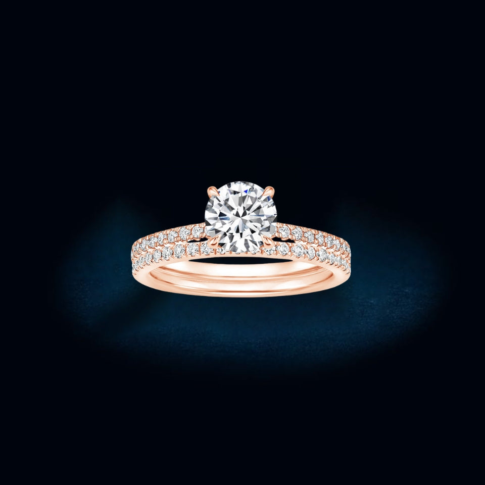 Round Cut Moissanite Ring