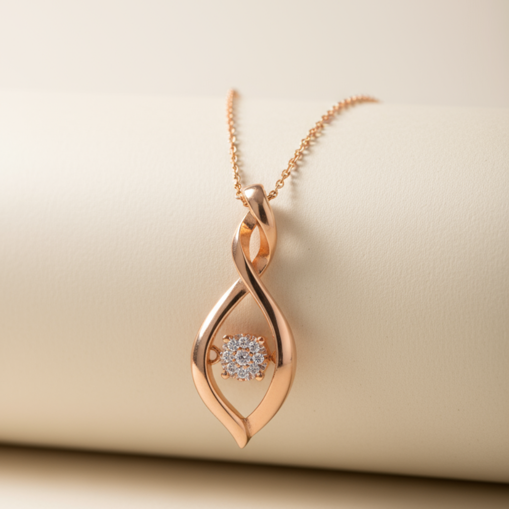 Twist Infinity Pendant Necklace