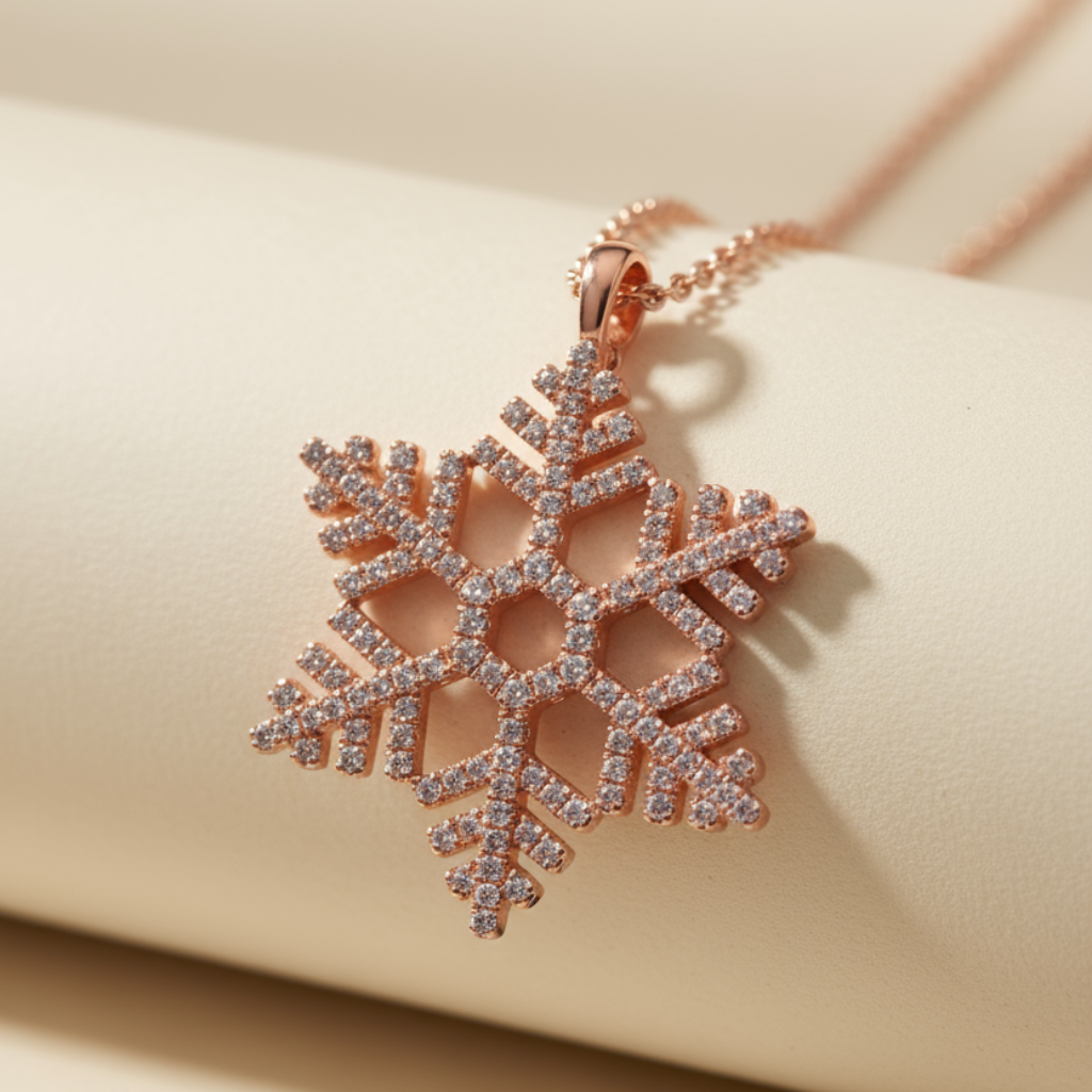 Winter Snowflake Pendant Necklace