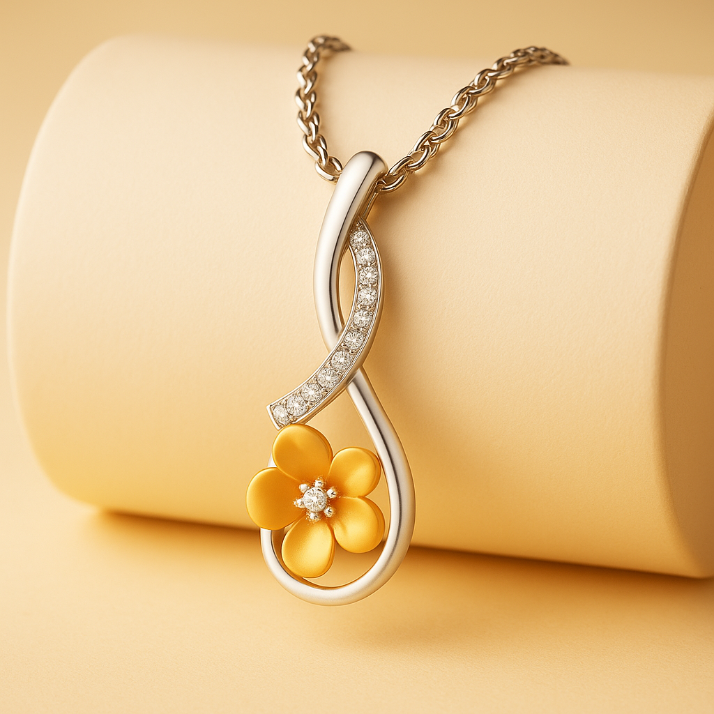 Infinity Flower Pendant Necklace