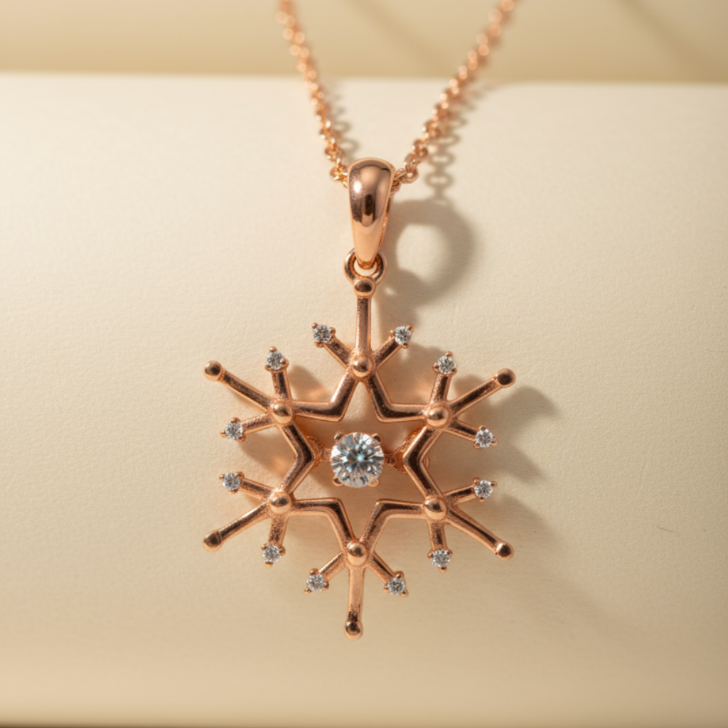 Cluster Snowflake Pendant Necklace
