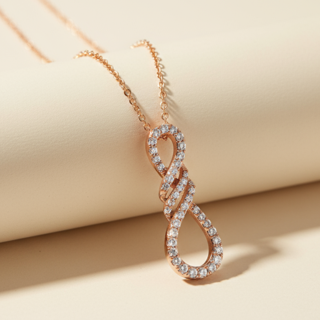 Infinity Flame Pendant Necklace