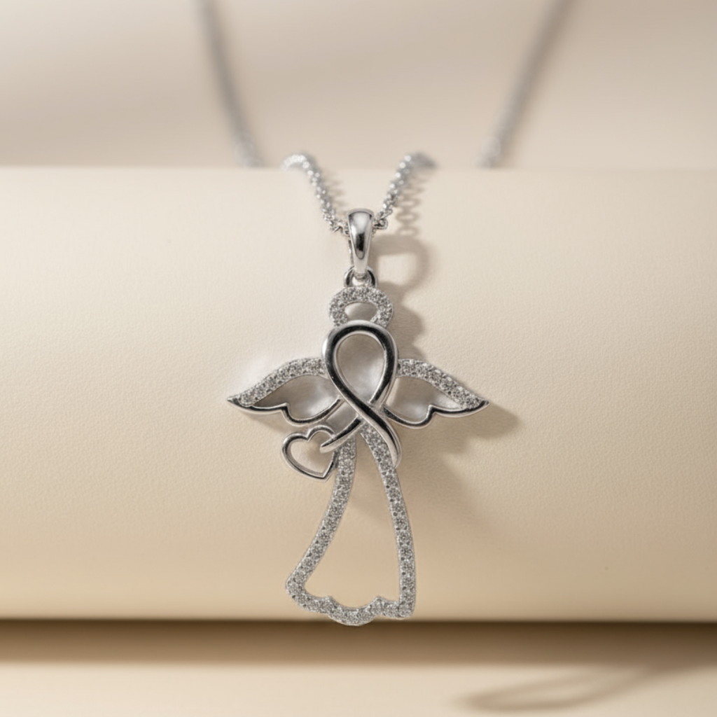 Infinity Angel Pendant Necklace