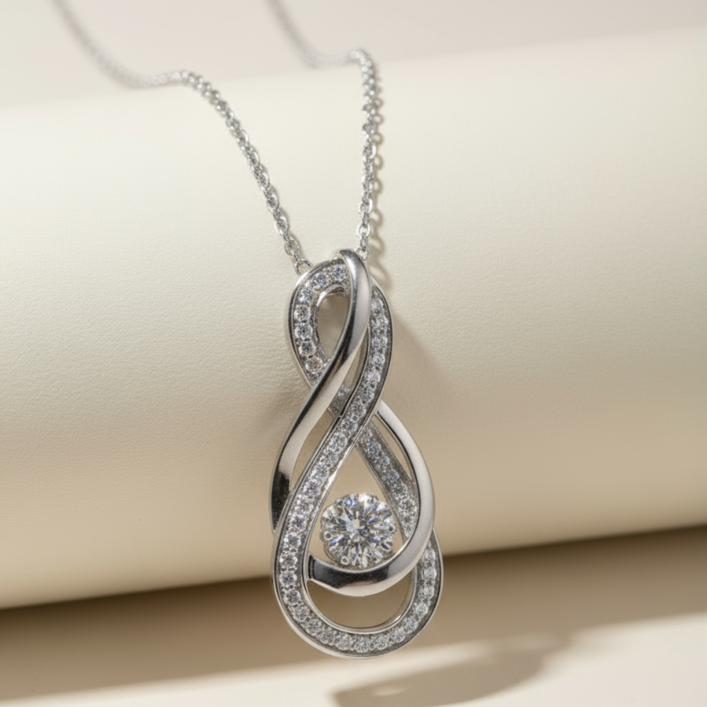 Intertwining Infinity Pendant Necklace