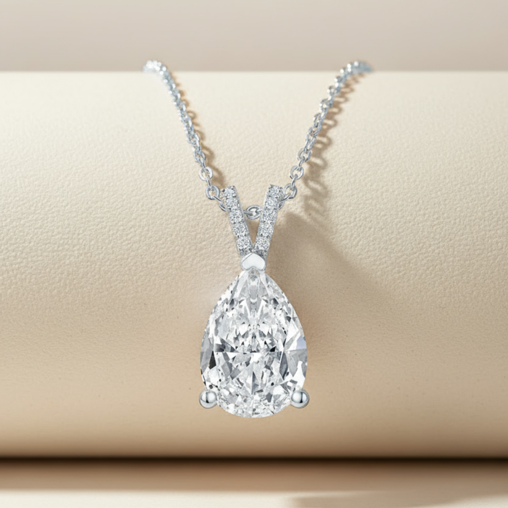 Pear Teardrop Pendant Necklace