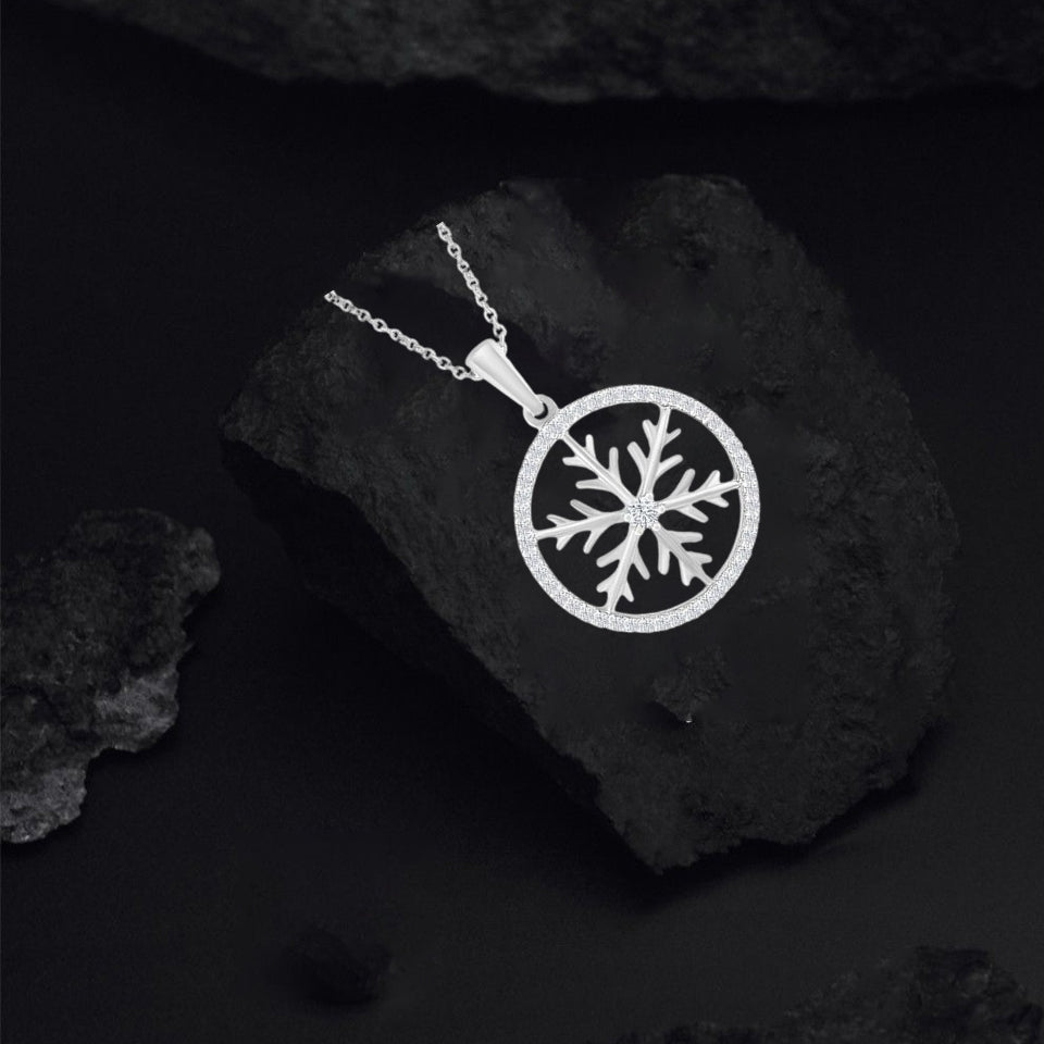 Branch Snowflake Pendant Necklace