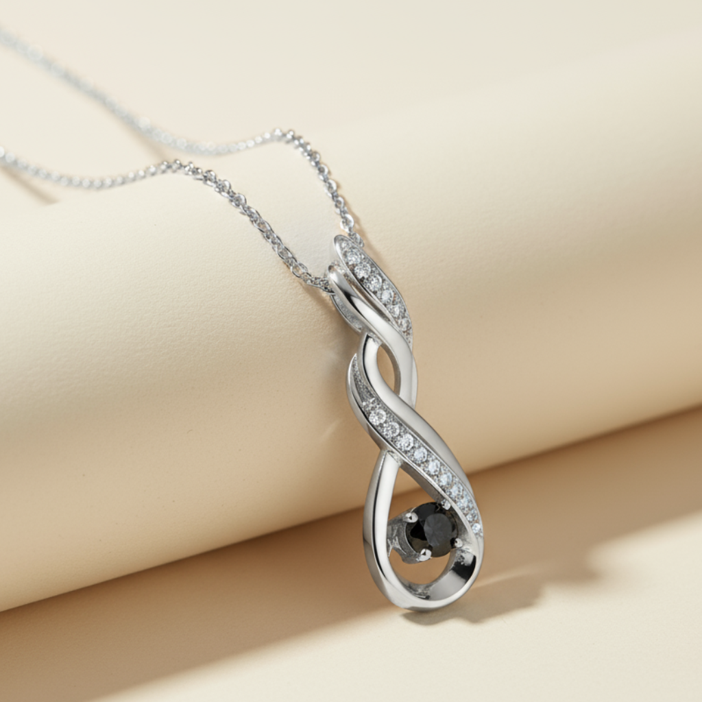 Swirl Infinity Pendant Necklace