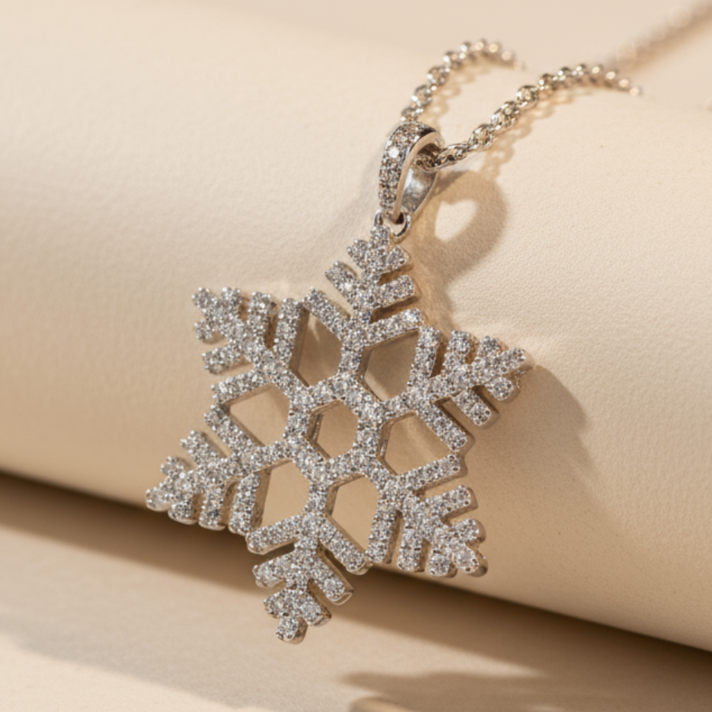 Winter Snowflake Pendant Necklace