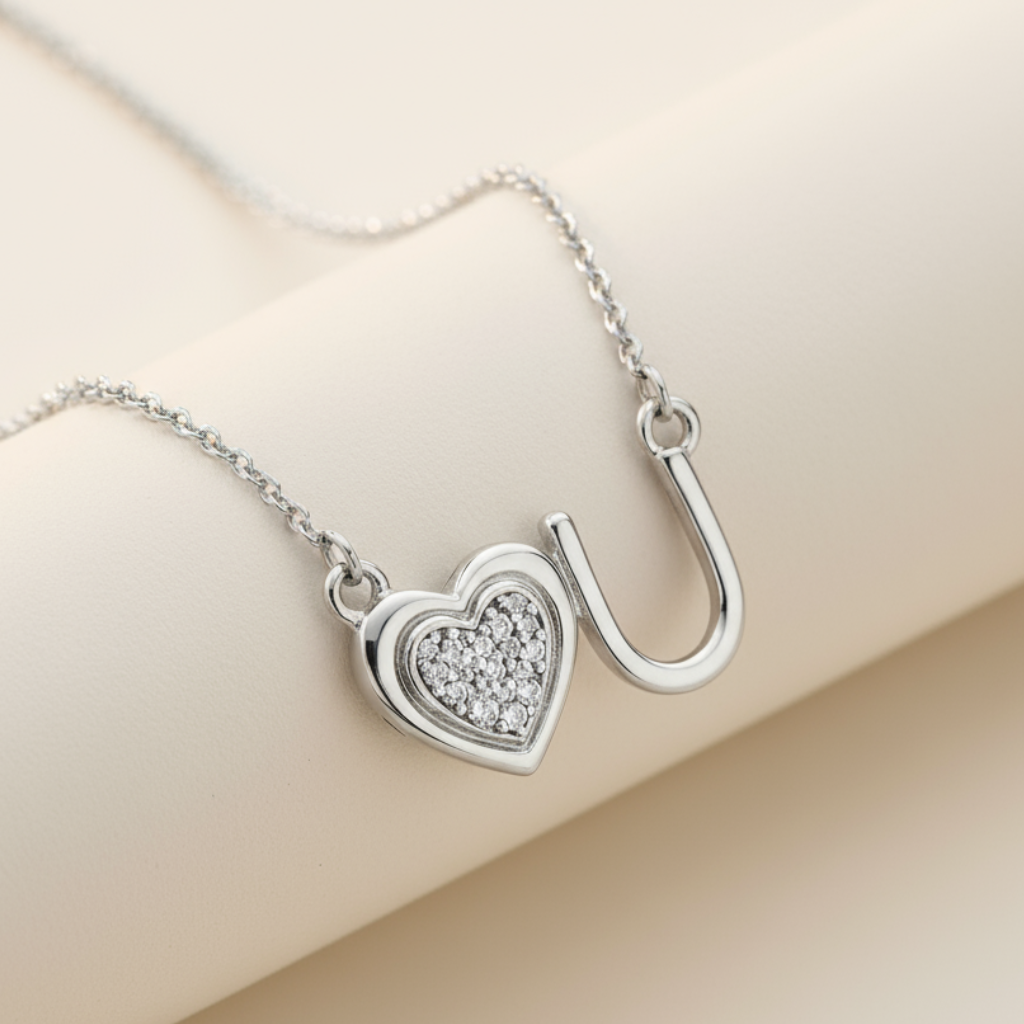 Love You Heart Pendant Necklace