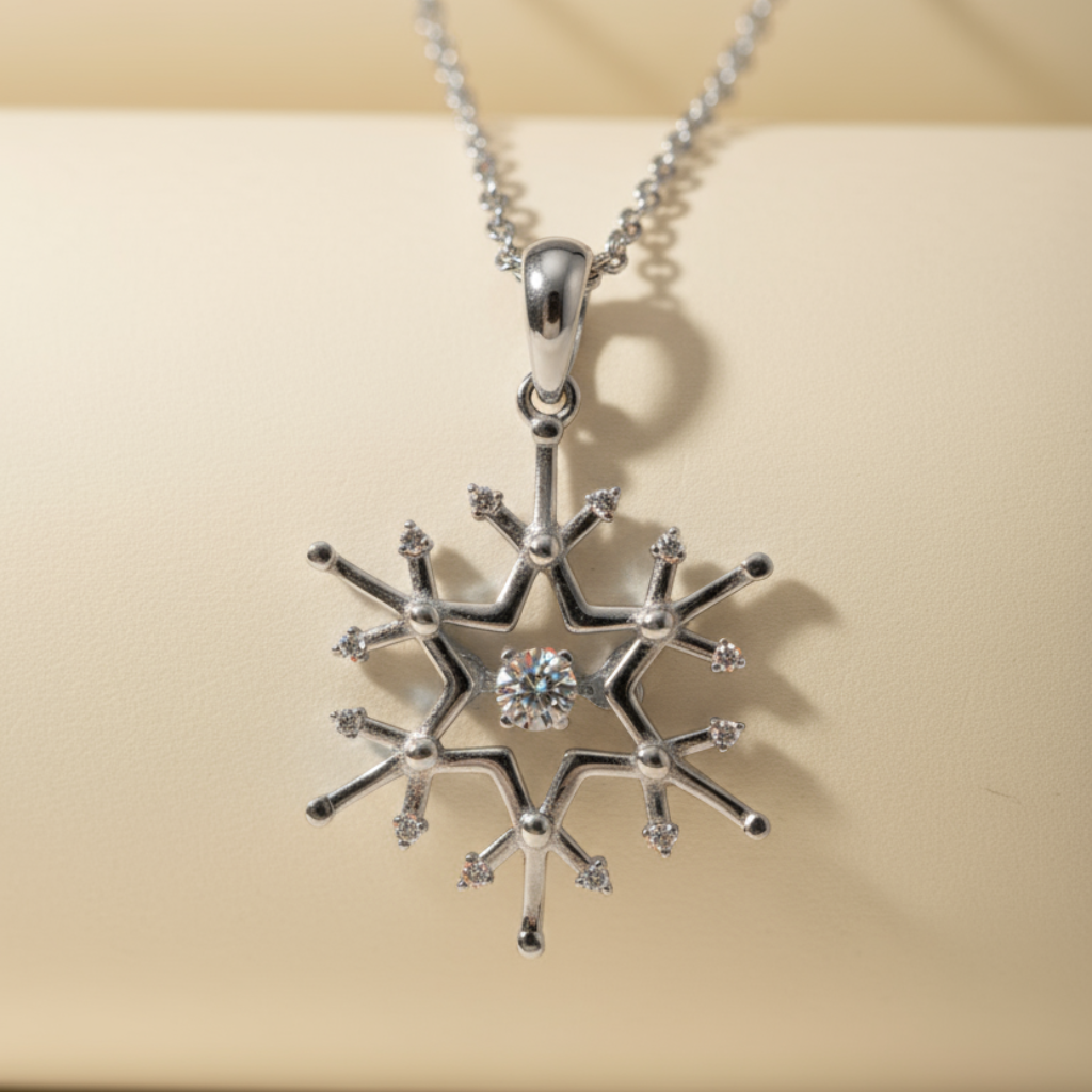 Cluster Snowflake Pendant Necklace