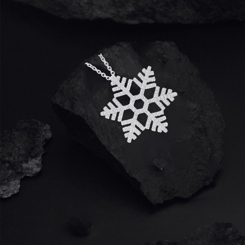 Winter Snowflake Pendant Necklace